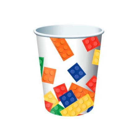 8 Bicchieri Lego Block Party carta compostabili 266ml