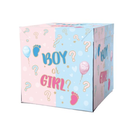 Scatola Sorpresa Box Surprice 50X50X65cm Nascita Gender Reveal Boy o Girl