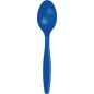 24 Cucchiai Blu Cobalto di Plastica