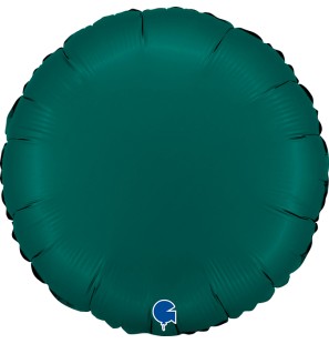 Palloncino Tondo Verde Smeraldo Satinato 18"/46cm in Mylar