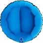 Palloncino Tondo Blu Lucido 18"/46cm in Mylar