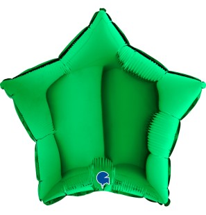 Palloncino Stella Verde Smeraldo Lucido 18"/46cm in Mylar