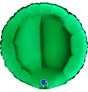 Palloncino Tondo Verde Smeraldo Lucido 18"/46cm in Mylar