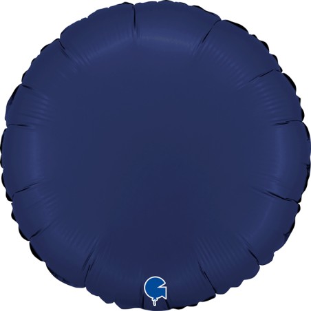 Palloncino Tondo Blu Scuro Satinato 18"/46cm in Mylar