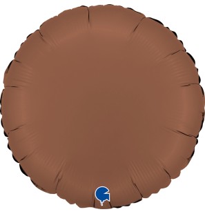 Palloncino Tondo Cioccolato Satinato 18"/46cm in Mylar