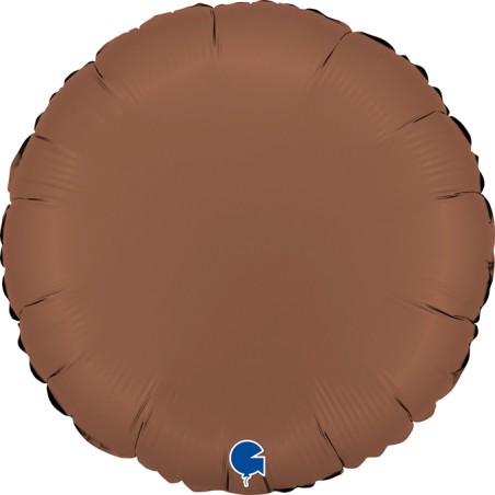 Palloncino Tondo Cioccolato Satinato 18"/46cm in Mylar