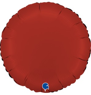 Palloncino Tondo Rosso Rubino Satinato 18"/46cm in Mylar
