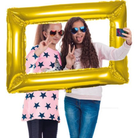 Palloncino Cornice Selfie Per Foto Oro 85cm x 60cm Palloncino Mylar