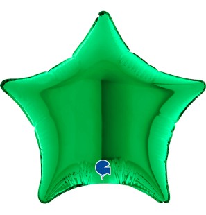 Palloncino Stella Verde Smeraldo Lucido 4"/11cm MicroShape in Mylar