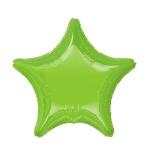 Palloncino Stella Verde Lime Lucido 4"/11cm MicroShape in Mylar
