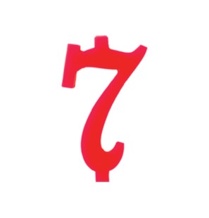 Candelina Rossa 7cm Numero 7