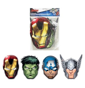 6 Maschere di Carta dei Supereroi Avengers