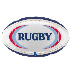 Palloncino Palla da Rugby 20"/51cm Palloncino Mylar Retro Personalizzabile
