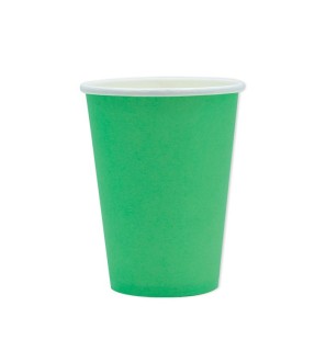 25 Bicchieri Verdi in carta compostabile 200ml